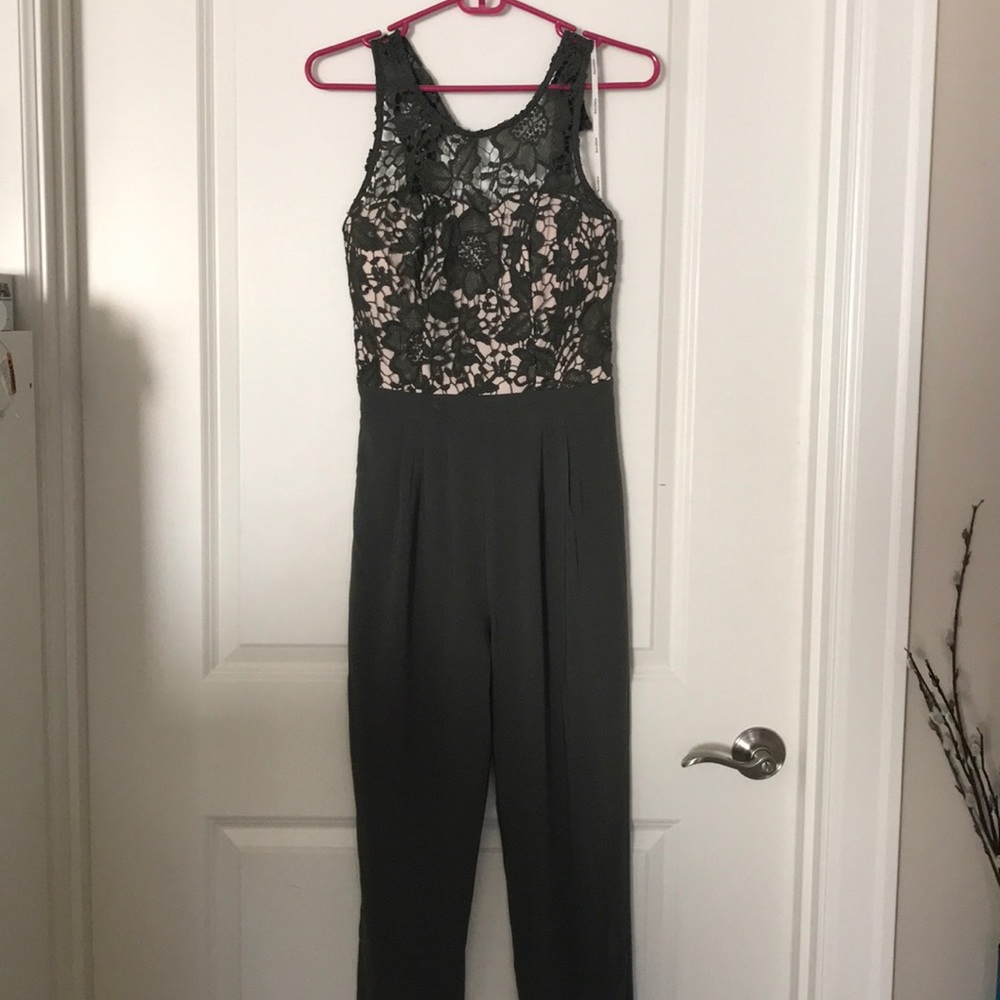 Olive green jump suit